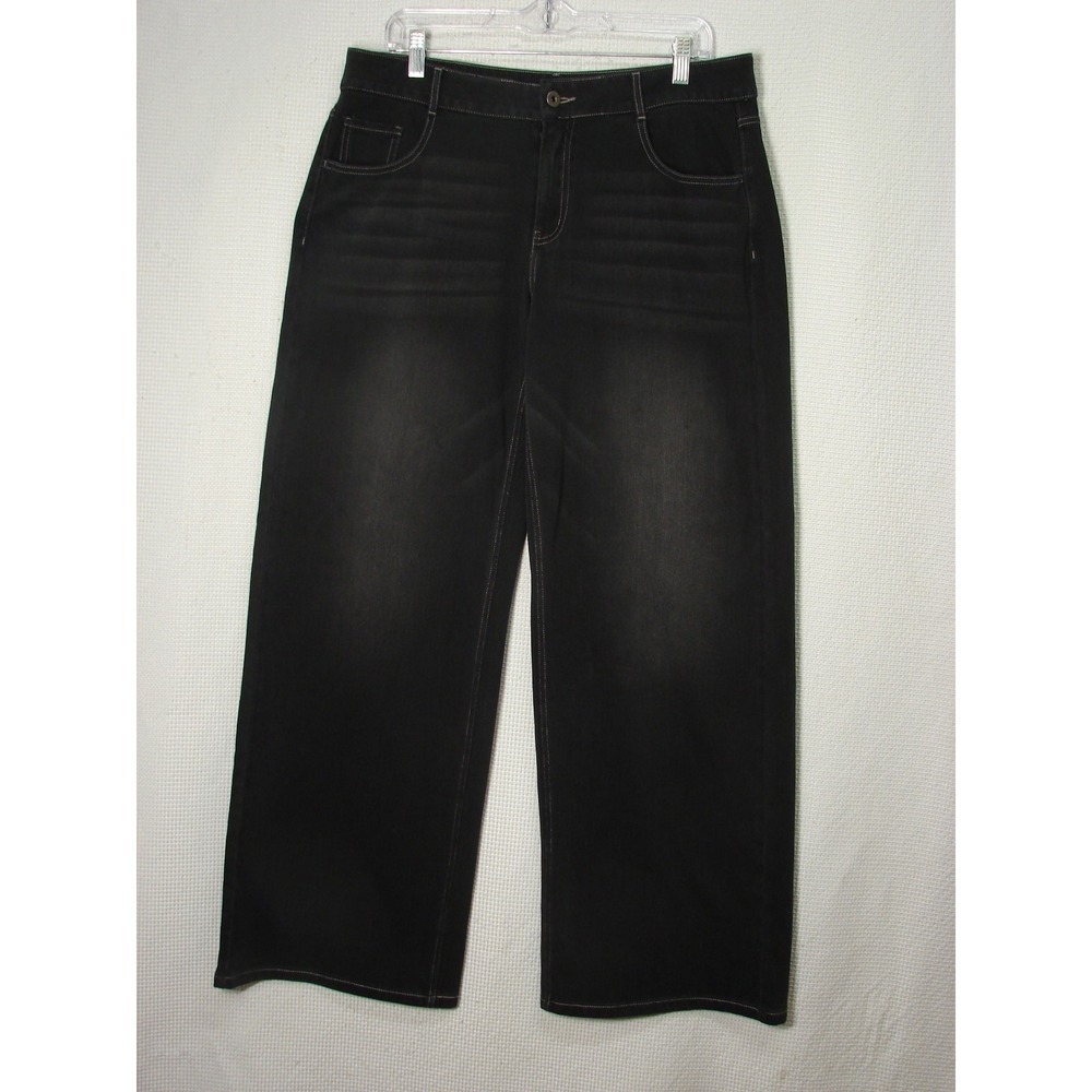 New Halara Flex Denim Wide Leg Flare Black Jeans High Rise Stretchy Large Tall